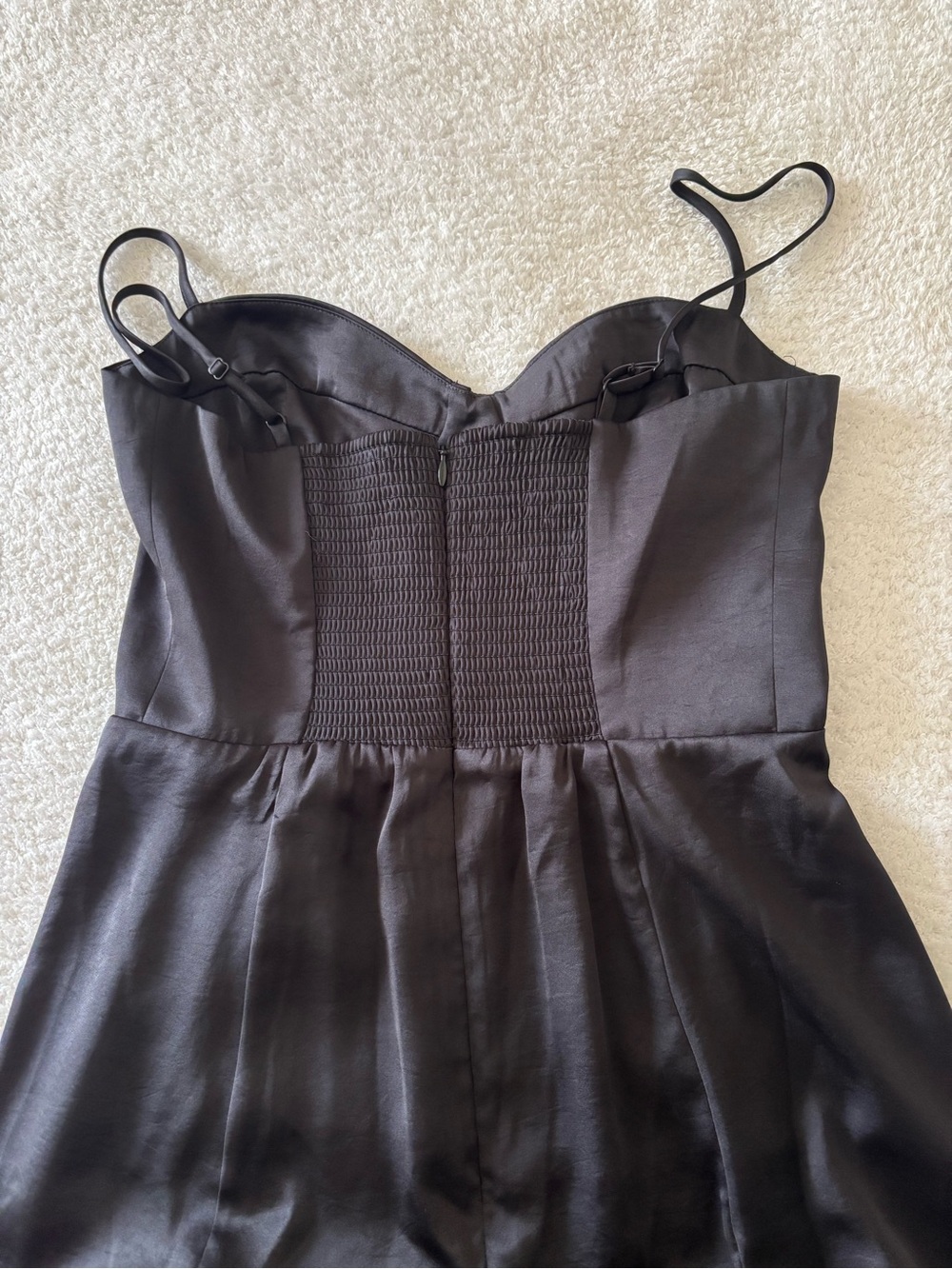 Aritzia Wilfred Black Satin Midi Dress Size 2 - Picture 12 of 14